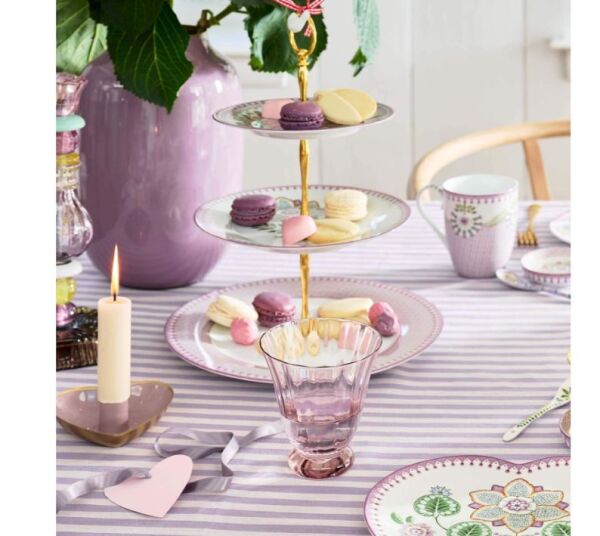 Lily & Lotus Lila 3 Katlı Servis Standı