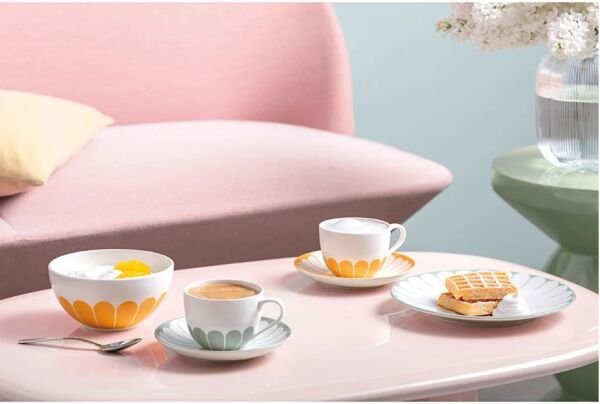 Fleur Vert Yeşil Porselen Kahve ve Çay Fincanı