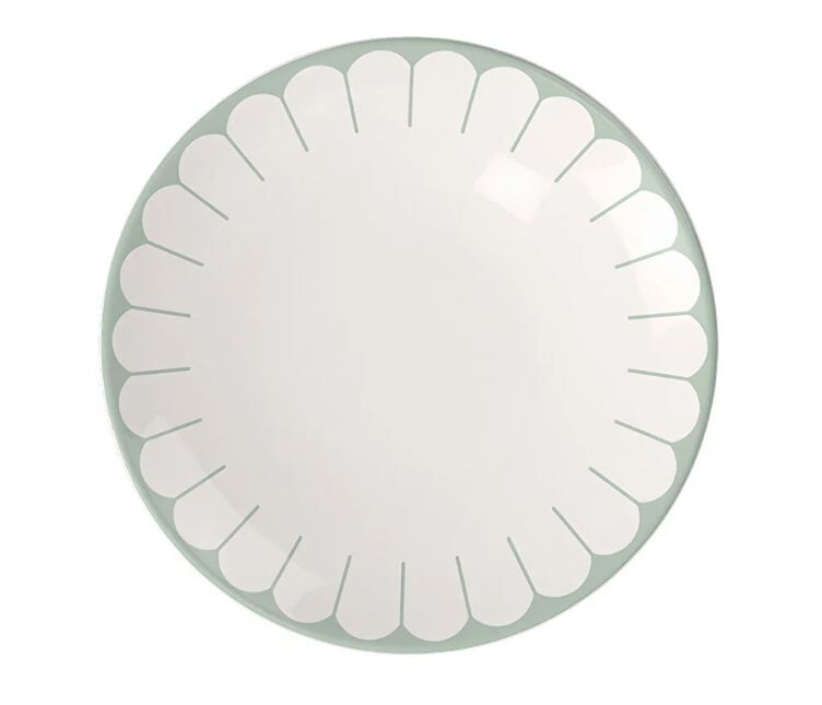 Fleur Vert Yeşil Porselen Pasta Tabağı 21 cm