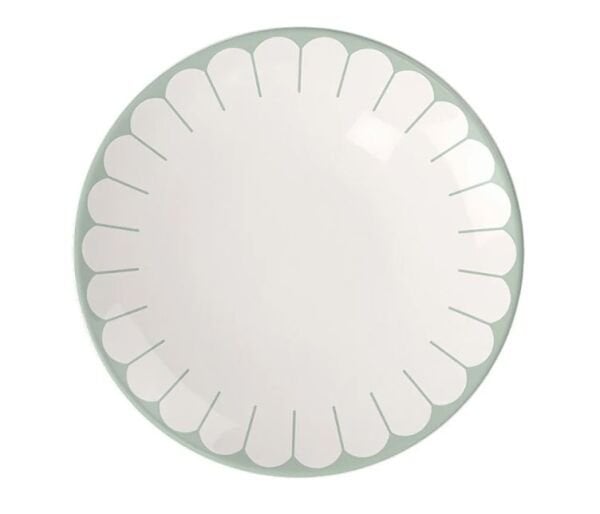 Fleur Vert Yeşil Porselen Pasta Tabağı 21 cm
