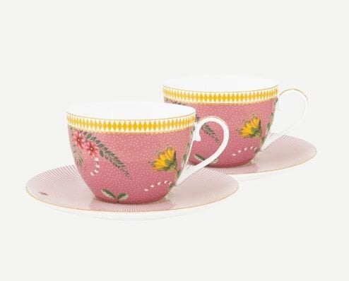 La Majorelle pembe İkili Çay Fincanı Seti 280 Ml