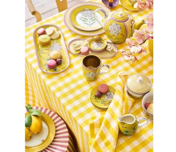 Lily & Lotus Sarı İkili Kahve Fincanı Seti 120 ml