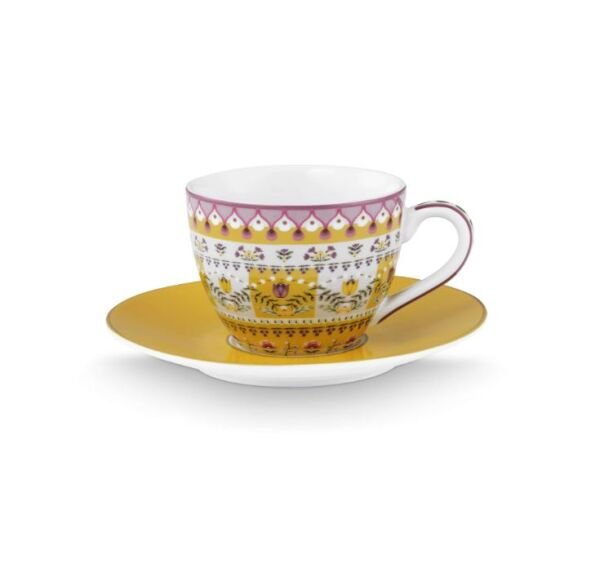 Lily & Lotus Sarı İkili Kahve Fincanı Seti 120 ml