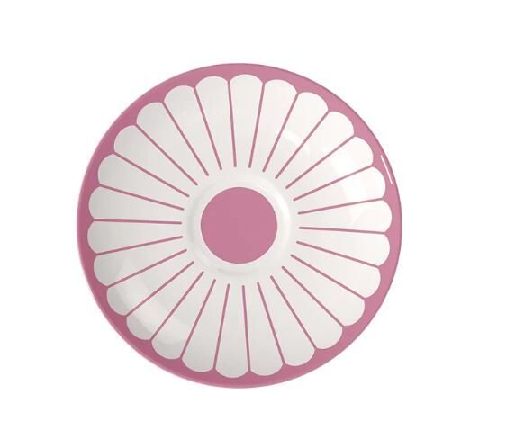 Fleur Cassis Pembe Porselen Kahve ve Çay Fincan Tabağı