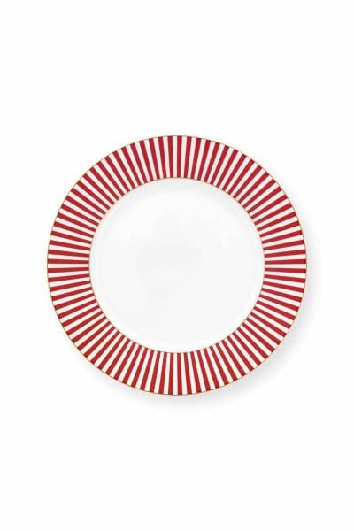 Royal Çizgili Pembe Tabak 21 cm