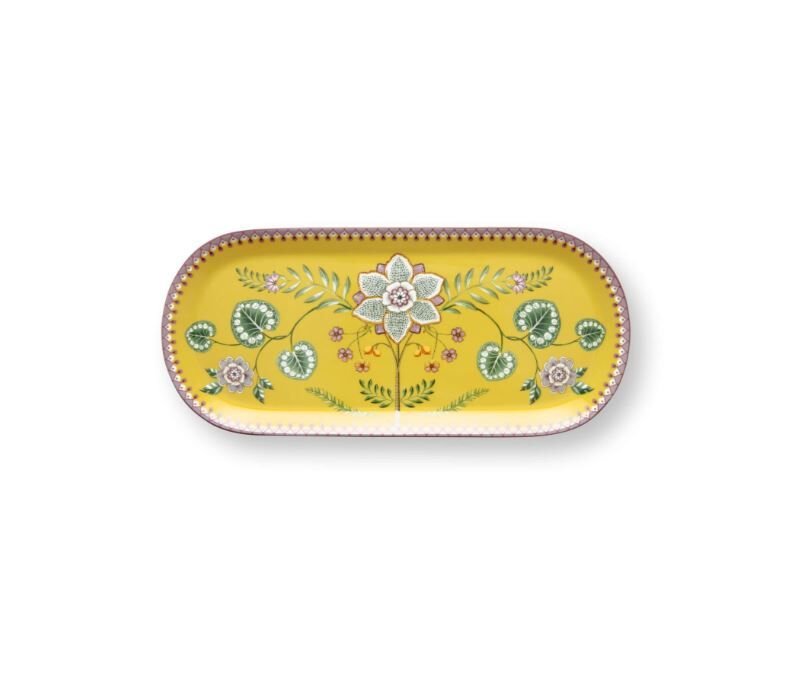 Lily & Lotus Sarı Oval Kek Servis Tabağı 33 cm