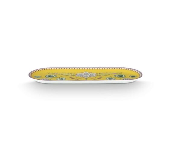Lily & Lotus Sarı Oval Kek Servis Tabağı 33 cm