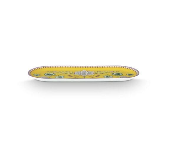 Lily & Lotus Sarı Oval Kek Servis Tabağı 33 cm