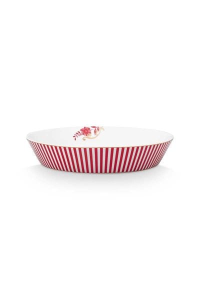 Royal Çizgili Pembe Çorba Tabağı 21,5 cm