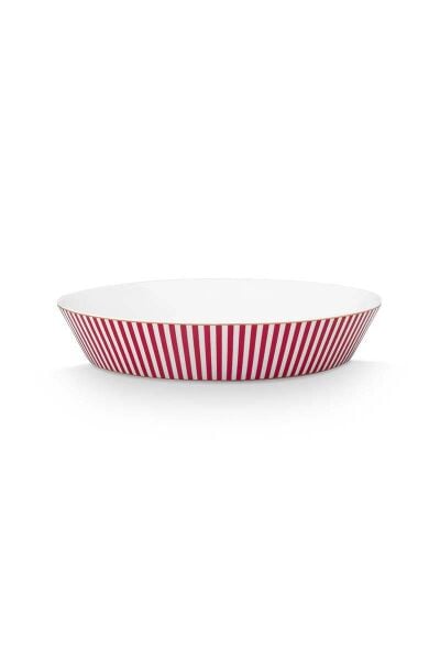 Royal Çizgili Pembe Çorba Tabağı 21,5 cm