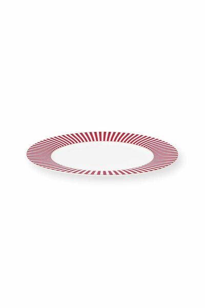 Royal Çizgili Pembe Tabak 26,5 cm