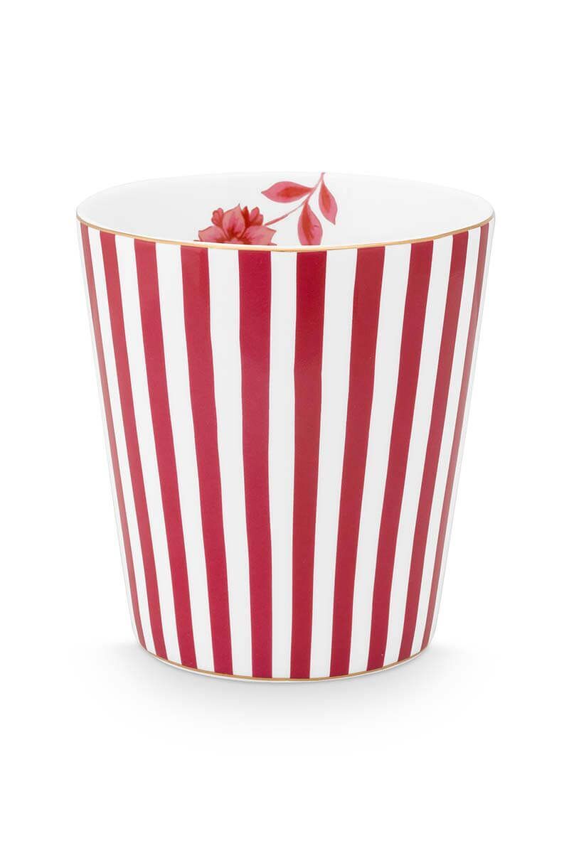 Royal Çizgili Pembe Kulpsuz Mug 230 ml