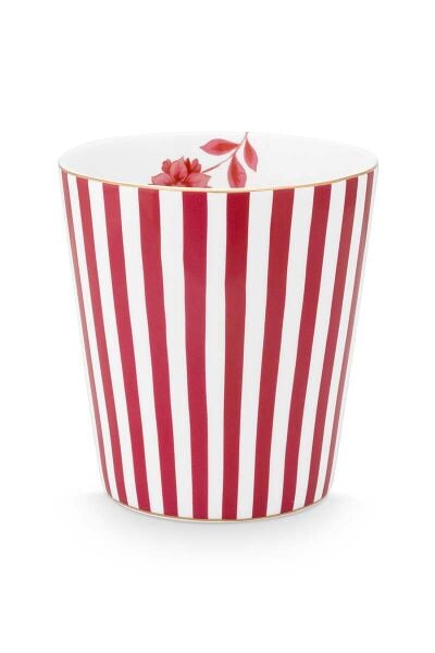 Royal Çizgili Pembe Kulpsuz Mug 230 ml