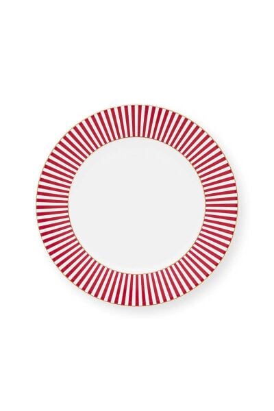 Royal Çizgili Pembe Tabak 17 cm