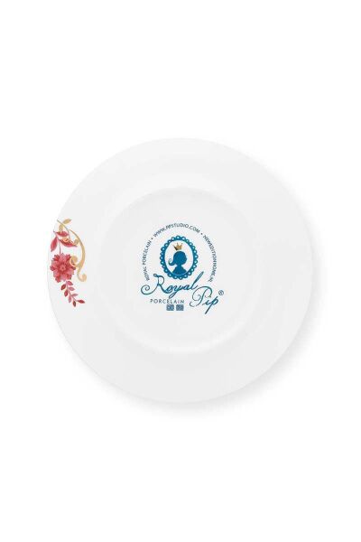 Royal Çizgili Pembe Tabak 17 cm