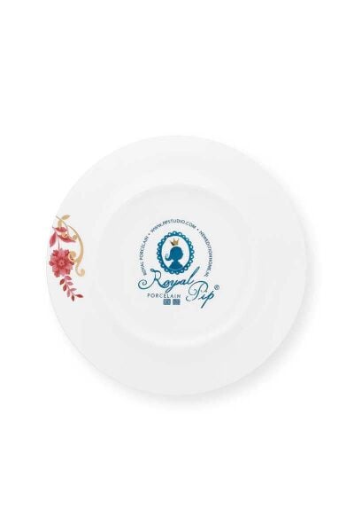 Royal Çizgili Pembe Tabak 17 cm