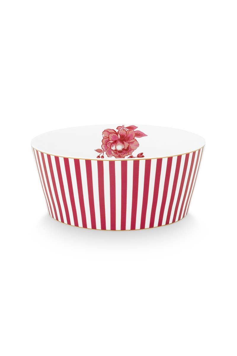 Royal Çizgili Pembe Kase 15 cm