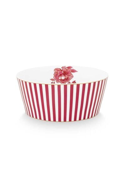Royal Çizgili Pembe Kase 15 cm