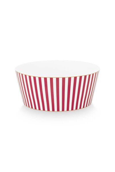 Royal Çizgili Pembe Kase 15 cm