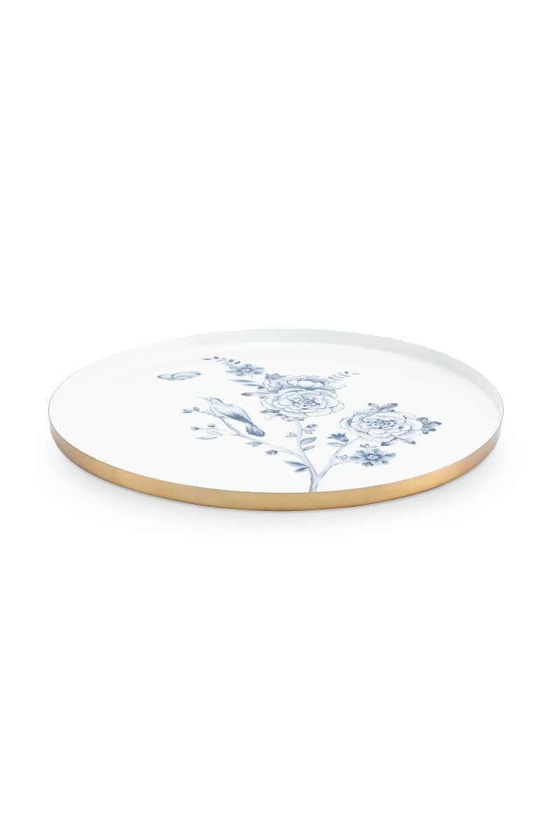 Royal White Metal Tabak 34 cm