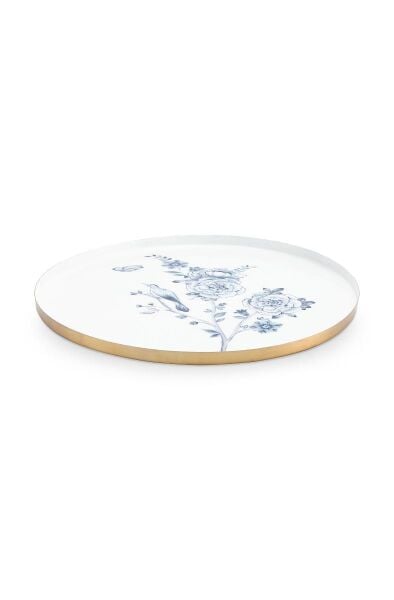 Royal White Metal Tabak 34 cm