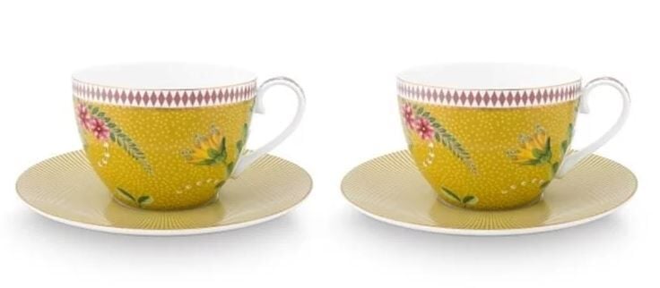 La Majorelle İkili Sarı Çay Fincanı Seti 280 ml.