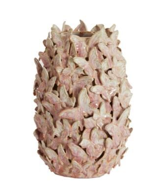Mariposa Pembe Seramik Vazo 17x26 cm