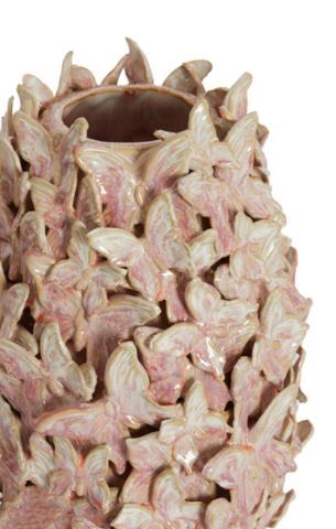 Mariposa Pembe Seramik Vazo 17x26 cm