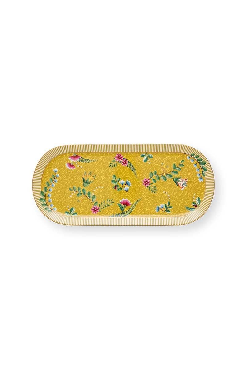 La Majorelle Sarı Oval Kek Servis Tabağı 33 cm