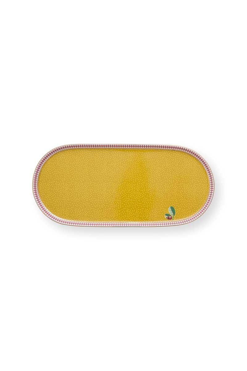 La Majorelle Sarı Oval Servis Tabağı 25 cm