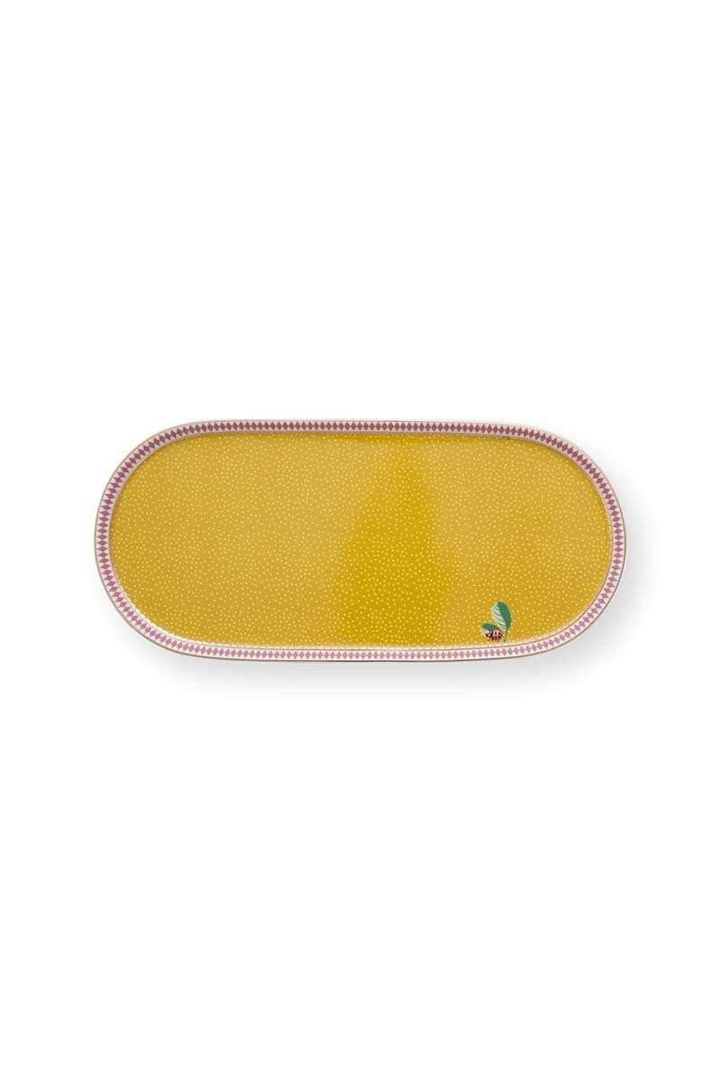 La Majorelle Sarı Oval Servis Tabağı 25 cm