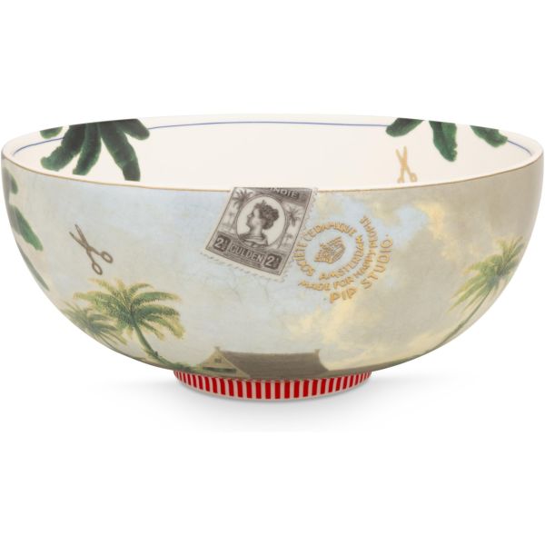 Heritage Palmiyeli Yeşil Kase 23 cm
