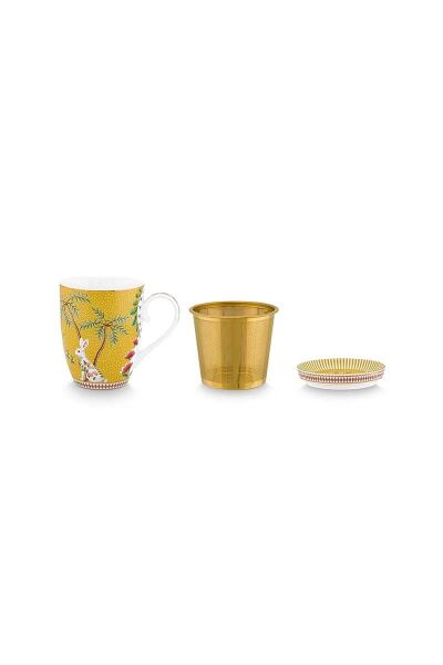 La Majorelle Sarı Tek Kişilik Çay Seti 350 ml