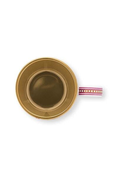 Flower Festival Kırmızı Tek Kişilik Çay Seti 350 ml