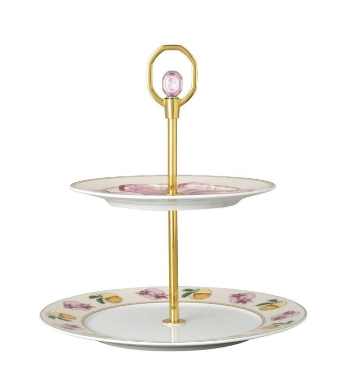 Idyllia Marshmallow Porselen Katlı Servis Tabağı 25 cm