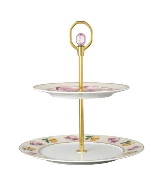 Idyllia Marshmallow Porselen Katlı Servis Tabağı 25 cm