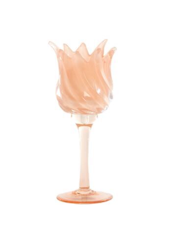 Flora Tealight – Cam & Mat Peç Tonları (Ø9,5 x 21 cm)