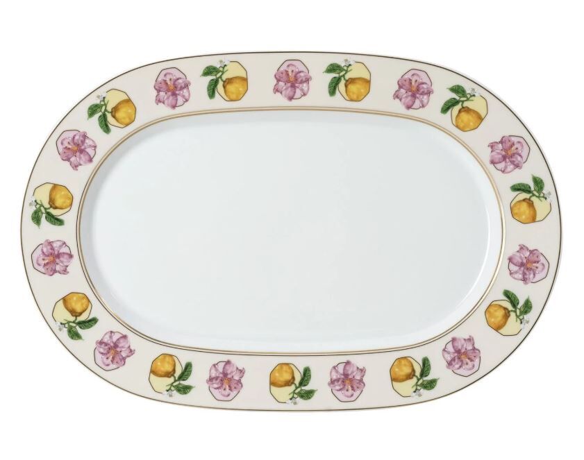 Idyllia Marshmallow Porselen Oval Servis Tabağı 34 cm