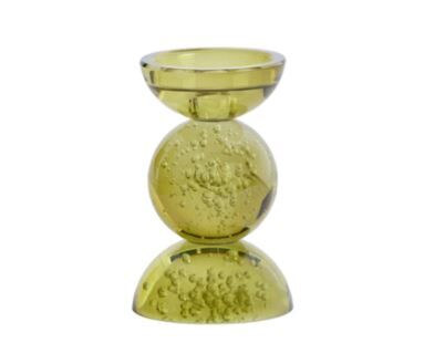 Iitinga Cam Şamdan – Zeytin Yeşili (Ø9,5 x 15,5 cm)