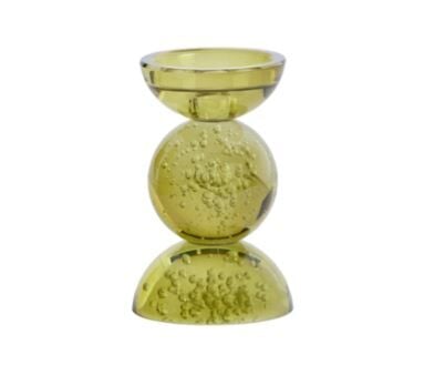 Iitinga Cam Şamdan – Zeytin Yeşili (Ø9,5 x 15,5 cm)