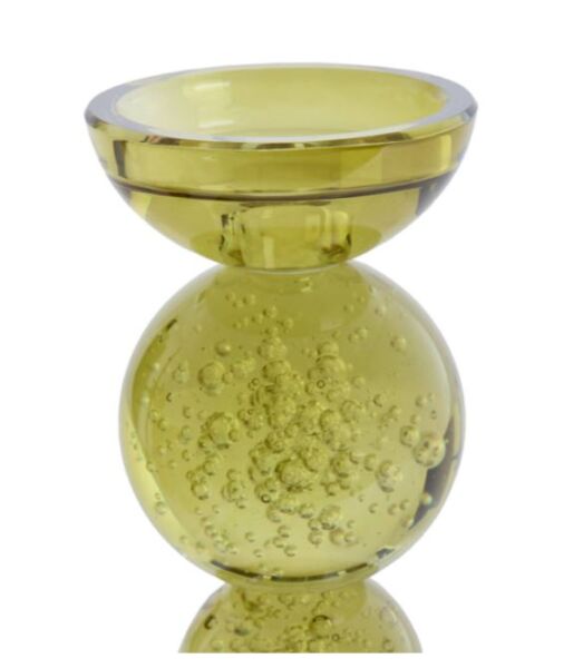 Iitinga Cam Şamdan – Zeytin Yeşili (Ø9,5 x 15,5 cm)