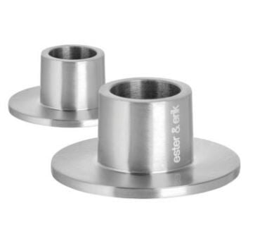 Candleholders small | Silver | Matt