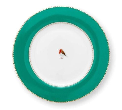 Love Birds Yeşil Tabak 17 cm
