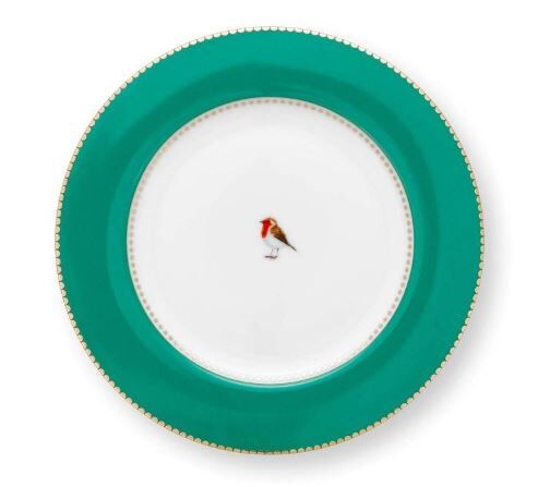 Love Birds Yeşil Tabak 17 cm