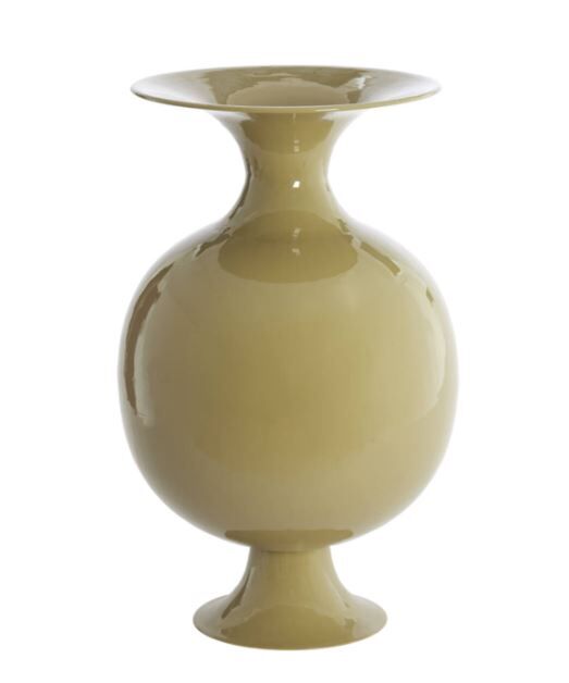 Bolulla Dekoratif Büyük Vazo Parlak Zeytin Yeşili – 71 cm