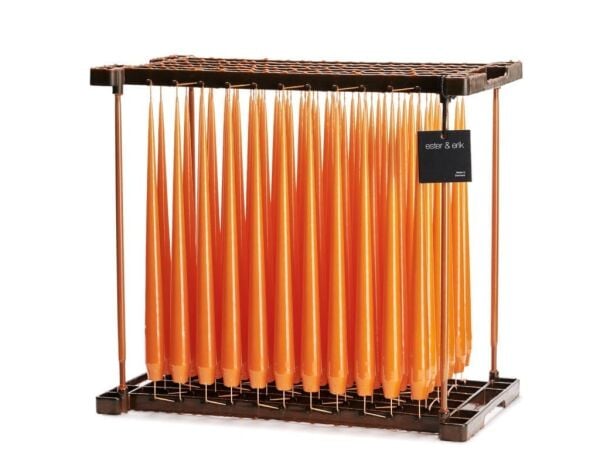 Taper candles mild orange | Lacquer 32 cm