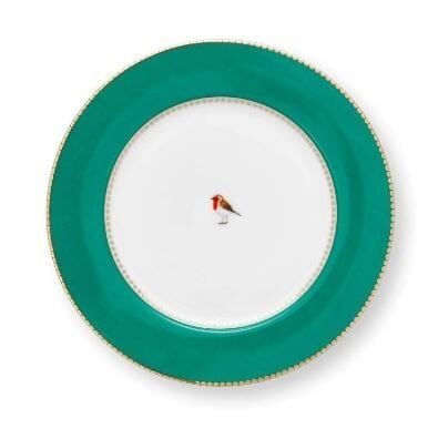 Love Birds Yeşil Tabak  21 cm