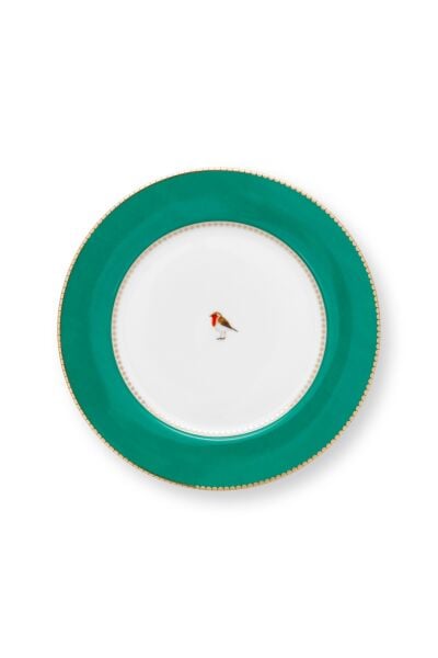 Love Birds Yeşil Tabak  21 cm