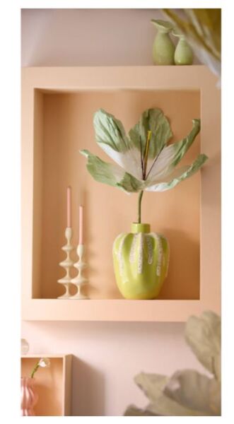 Vireen Metal Mumluk Parlak Bej – 34,5 cm