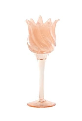 Flora Cam Tealight Mumluk Şeftali – 24 cm